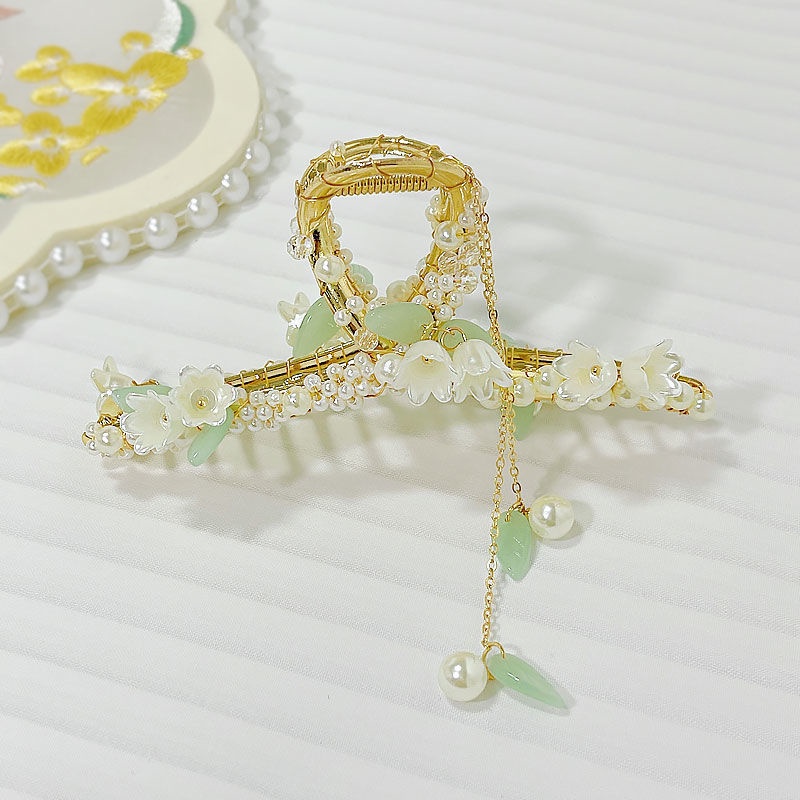 Kẹp Tóc Đính Ngọc Trai Xinh Xắn Chất Lượng Cao Cho Nữ