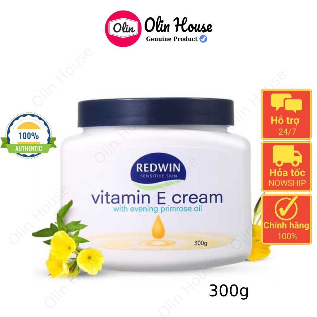 Kem dưỡng ẩm da vitamin E Redwin Cream 300g Úc - Kem chống nẻ dưỡng trắng da mịn màng Olin House