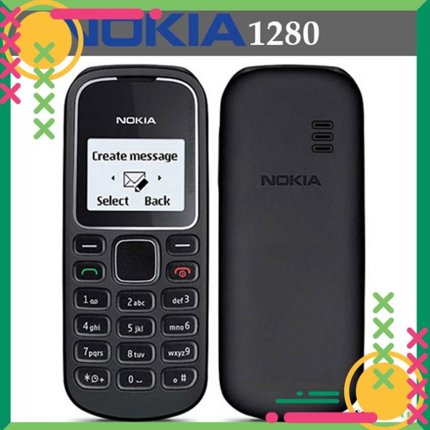 giadung08 Điện Thoại 1280 Nokia, Điện Thoại Bấm Nghe Gọi, Phù Hợp Nhiều Lứa Tuổi, Full Phụ Kiện