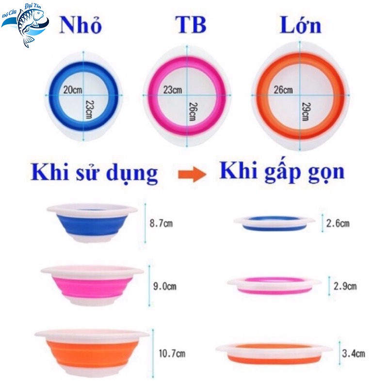 Bát đựng mồi câu đài đa năng gấp gọn giá rẻ - Phụ kiện câu đài