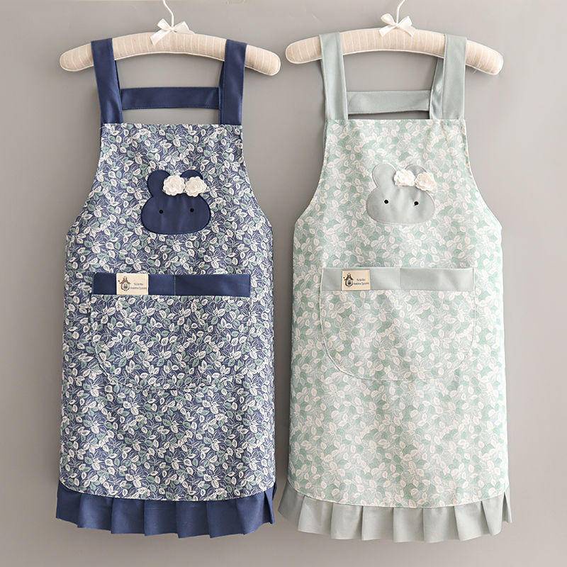 Tạp dề vải cotton chống dầu thoáng khí dễ thương dành cho bạn nữ