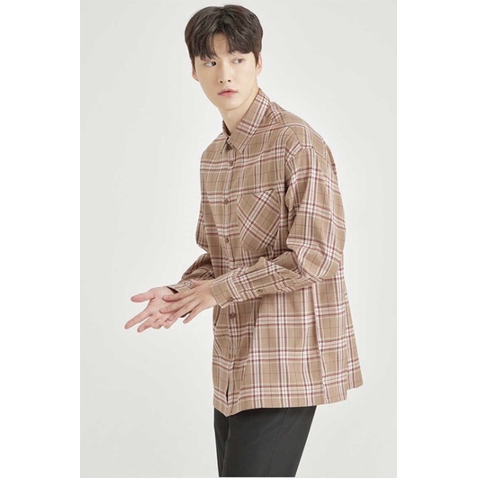 Áo sơ mi Hàn Spao Check Shirt