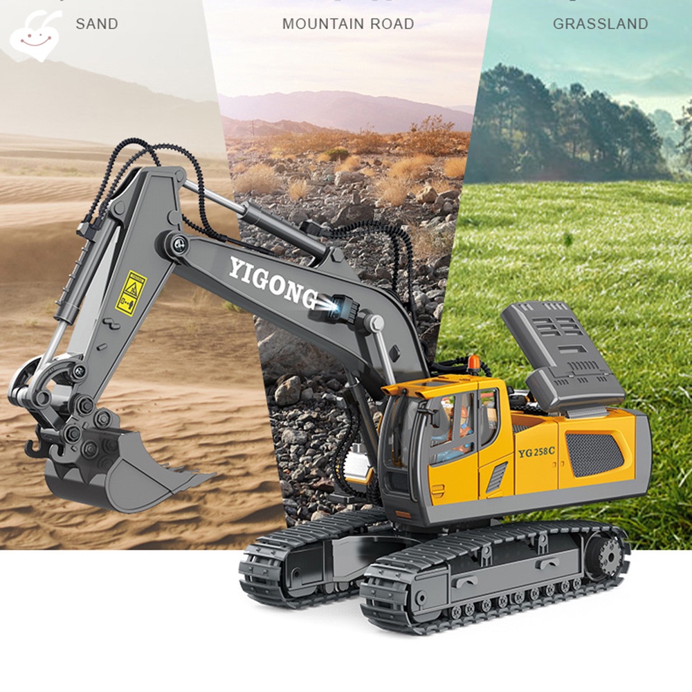 Đồ Chơi Xe Công Trường Điều Khiển Từ Xa 2.4G Có Thể Sạc Lại Cho Trẻ Em