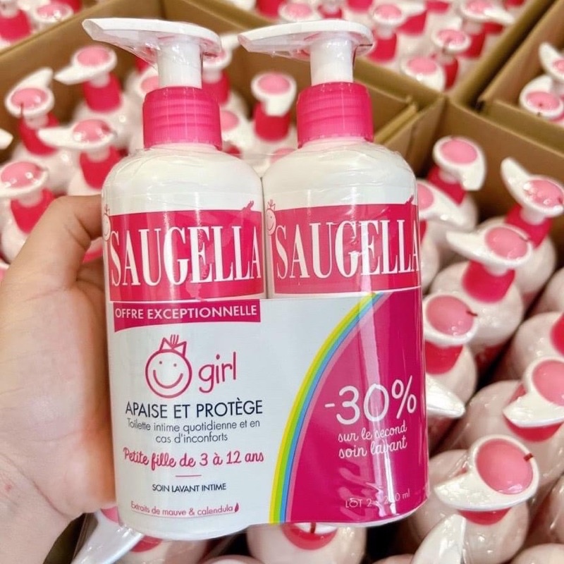 Dung dich vệ sinh Saugella cho bé gái từ 3 tuổi, dung dịch vệ sinh cho bé 200ml