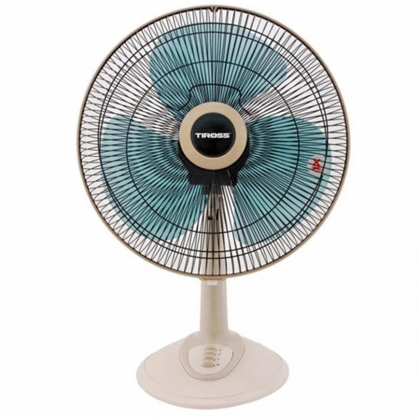 Quạt bàn 16&quot; TIROSS TS911, 40W, màu ghi đậm và sữa trắng (mới) TS911