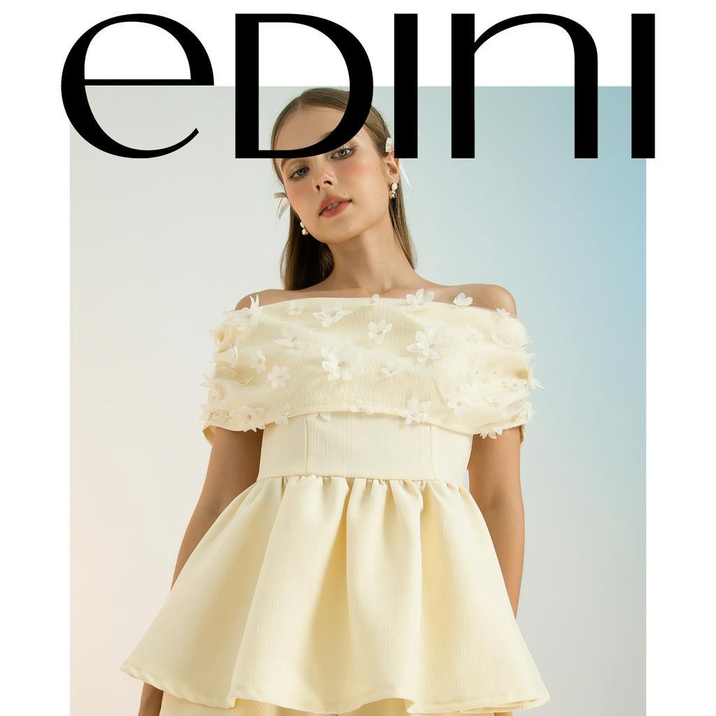 Áo Trễ Vai Đính Hoa - EDINI - A1561