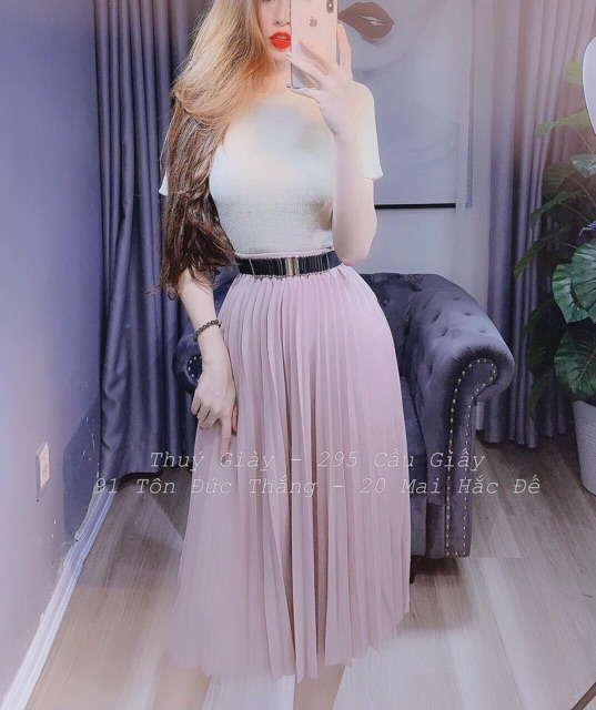 ⚡️SIÊU HOT⚡️CHÂN VÁY XẾP LY CẠP CHUN