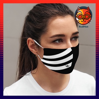 Khẩu trang độc lạ a.d.i.d.a.s_101 redpilot chất liệu poly cotton 100%, chống bụi in hình 3d thời trang unisex
