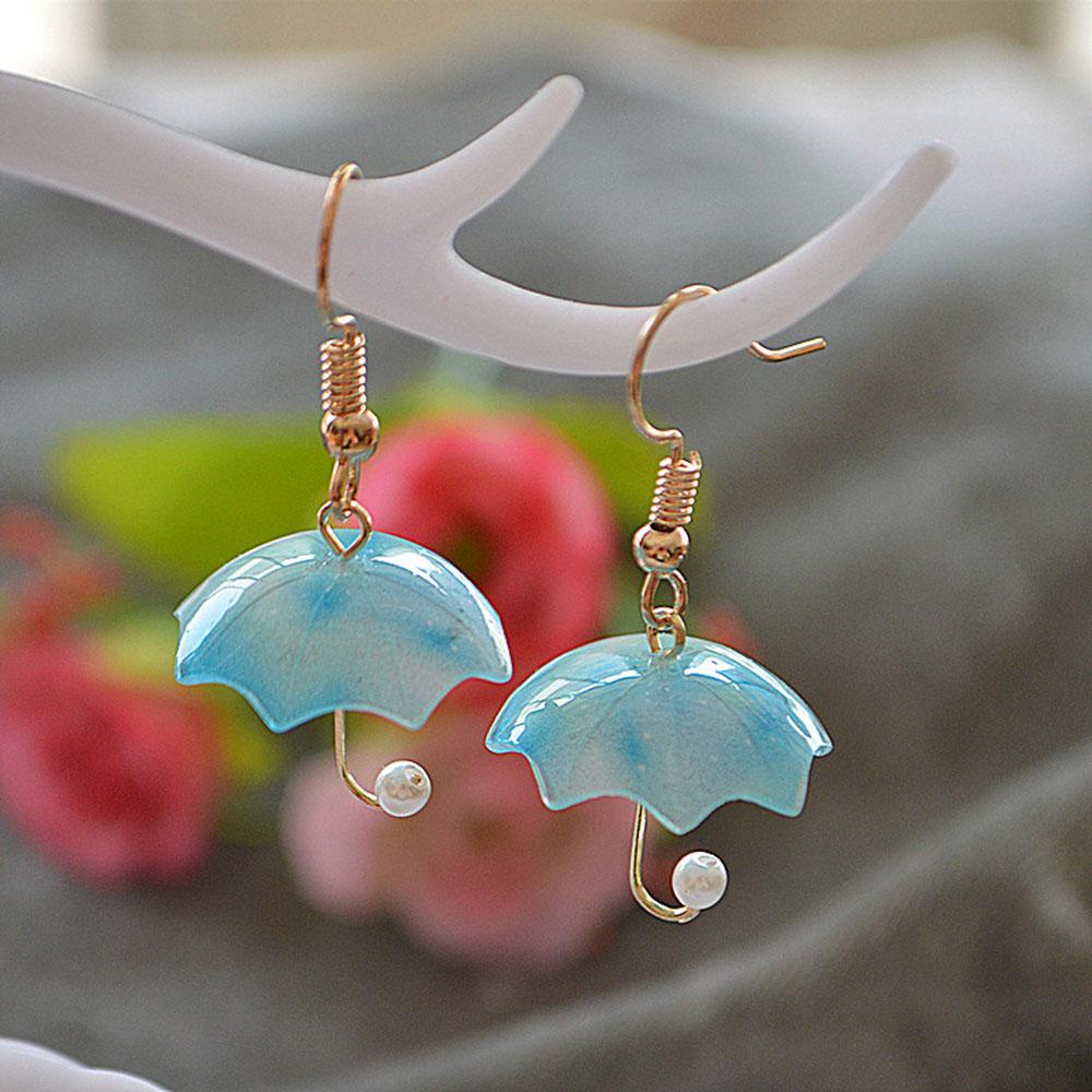 Khuyên Tai Lủng Lẳng Hình Cây Dù Nhiều Màu Trong Suốt Cho Nữ