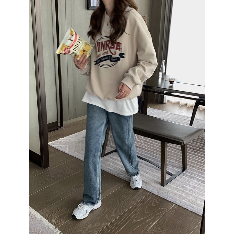 Áo Nỉ Sweater Nữ Cao cấp Ulzzang Hàn Quốc Áo Nỉ nữ Thu Đông Thời trang