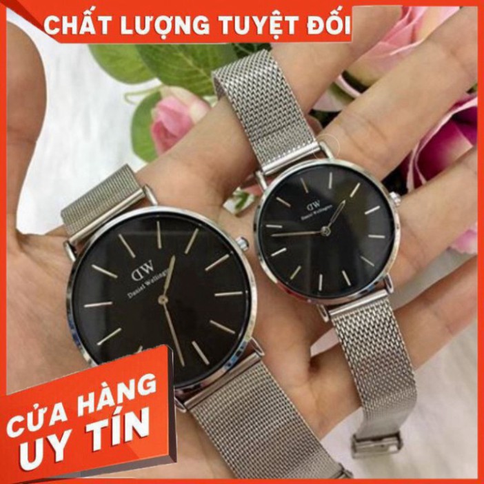 Đồng hồ cặp đôi Halei dây lưới thép DW trẻ trung sang trọng thiết kế nhỏ gọn đường nết tinh sảo thương hiệu đẳng cấp