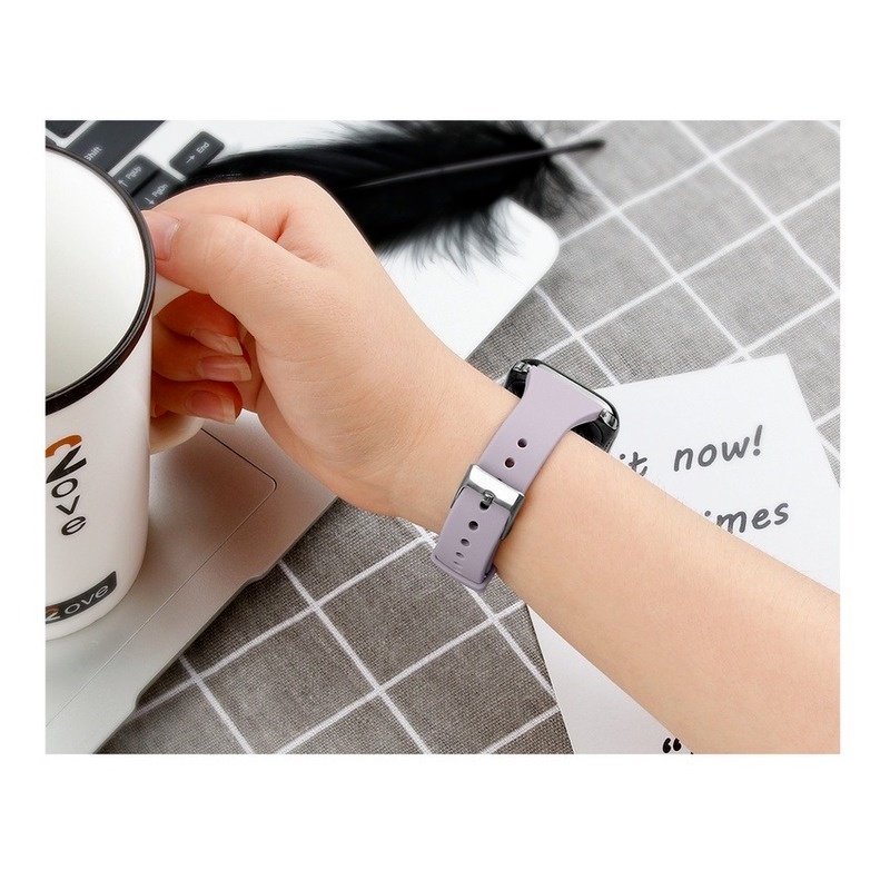 Dây đeo đồng hồ thông minh bằng silicon thích hợp cho Apple Watch 40 44 38 40 MM iwatch Series 6 SE 5 4 3 2 1 T500