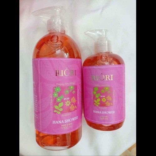 Mỹ phẩm Hàn Quốc - Sữa tắm Trắng Hương Hoa Hồng Riori Hana Shower Gel Rose - Sữa Tắm cao cấp