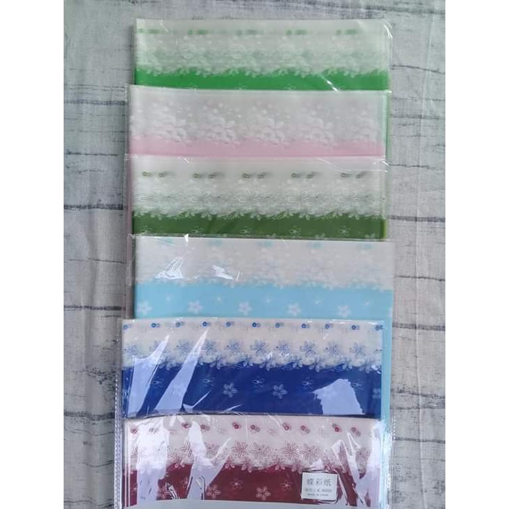 SET 10 GIẤY BÓNG GÓI HOA IN HOA CỰC CUTE