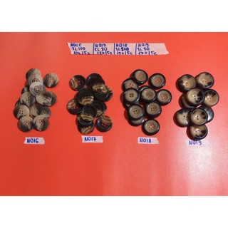 Combo 5 cúc áo,khuy áo,nút áo nâu đen loang màu N016-N019 (phụ kiện may vá, trang trí quần áo,Handmade,DIY)