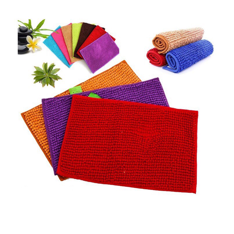 Thảm lau chân san hô đinh to siêu thấm,mềm mịn chống trơn trượt an toàn { H }