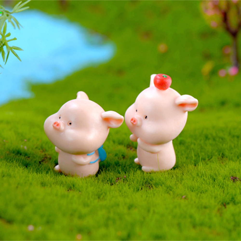 Đồ Chơi Mô Hình Gia Đình Heo Mini Trang Trí Sân Vườn DIY