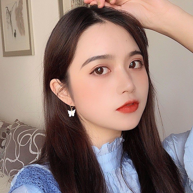 Ốp Bông Tai Hình Bướm Phong Cách Retro Hàn Quốc Dễ Phối Đồ