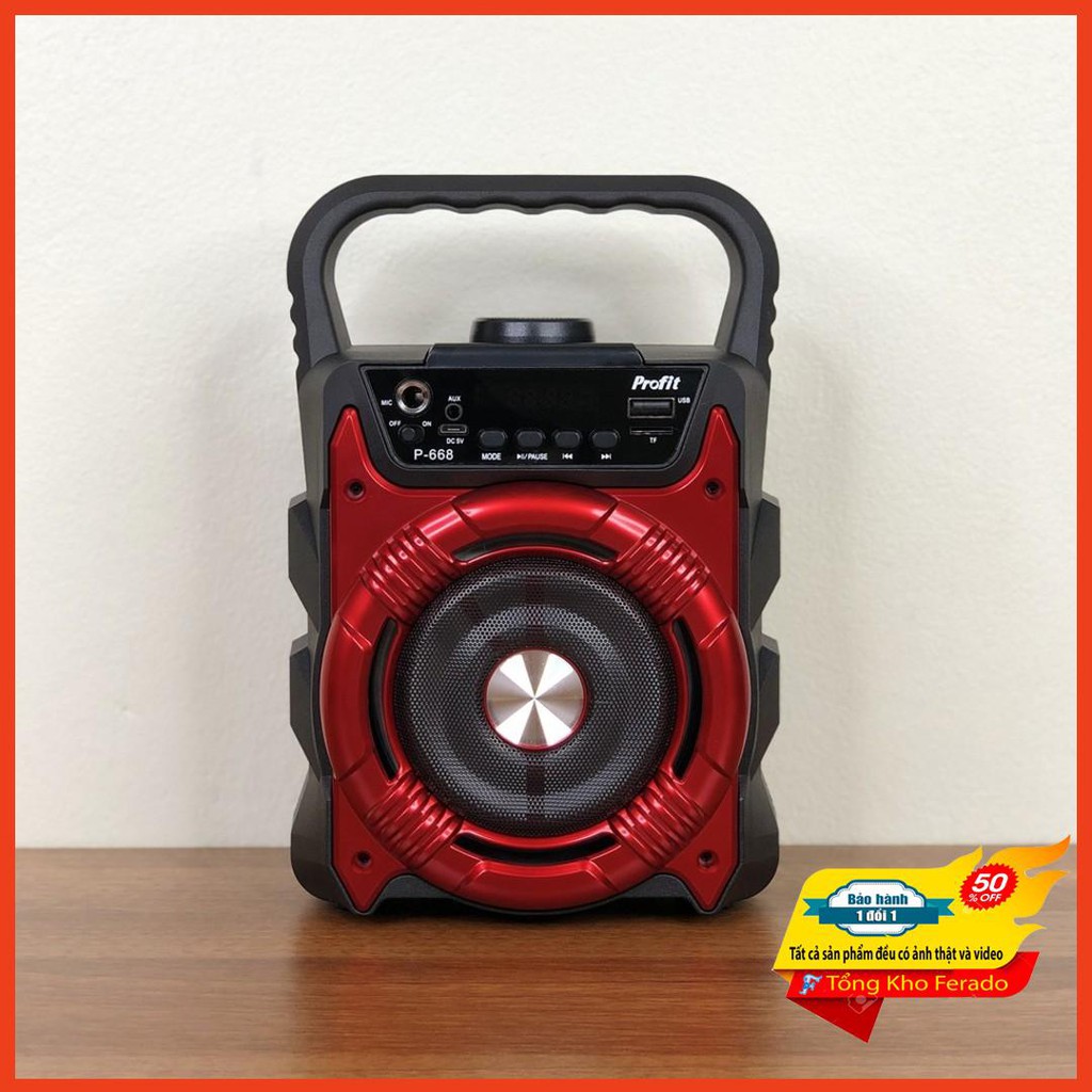 [ Siêu rẻ ] Loa karaoke bluetooth P-668 tặng kèm 1 micro có dây