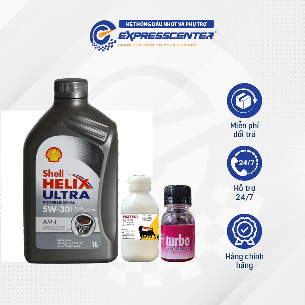 Combo Xe Tay Ga Shell Helix Ultra 5W30 1L + Nhớt Láp Eni 80W90 150ml + Phụ Gia Động Cơ Xado Verylube 20ml