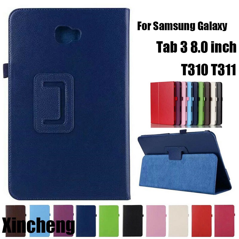 Bao da máy tính bảng nhiều màu dạng gập thời trang cho Samsung Galaxy Tab 3 8.0 SM-T310 T311 T315