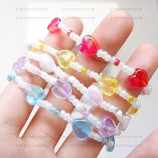 Vòng tay trái tim ánh hologram #candy