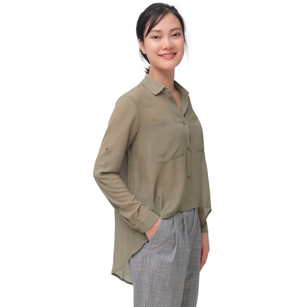 Áo kiểu nữ Narsis L0003 màu xanh rêu