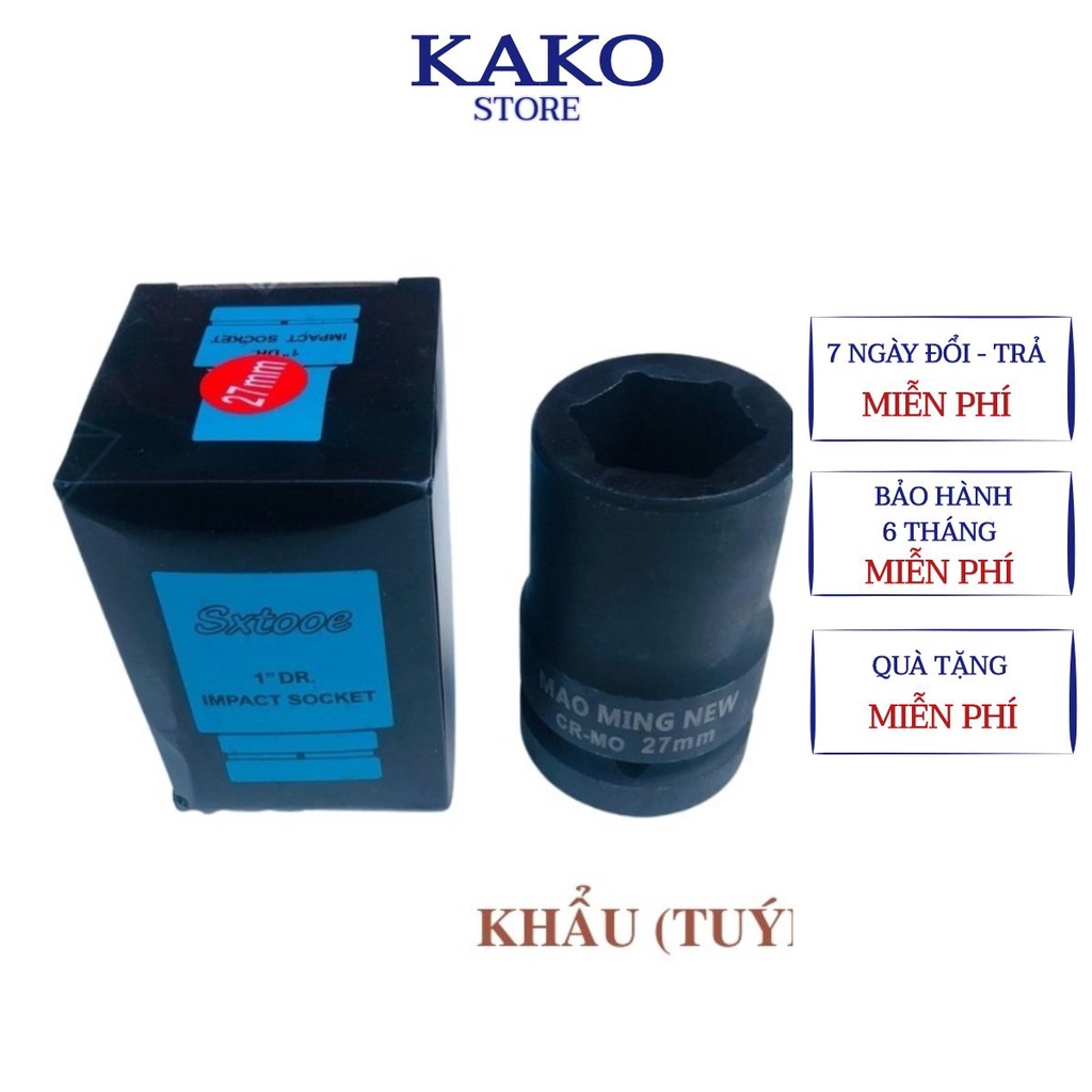 Đầu tuýp 1'' Kako , đầu khẩu 1 inch Maoming hàng công nghệ nhật