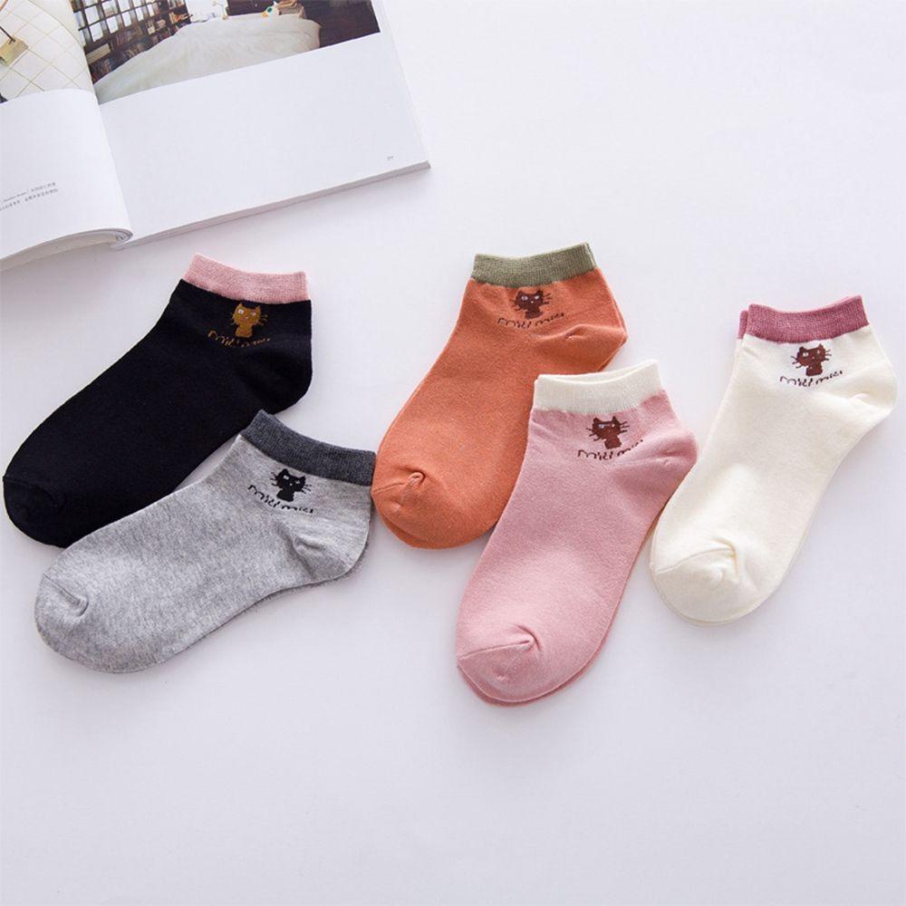 Vớ Cotton 26Ede Mềm Mại Màu Kẹo Ngọt In Họa Tiết Hoạt Hình Dễ Thương Cho Nữ