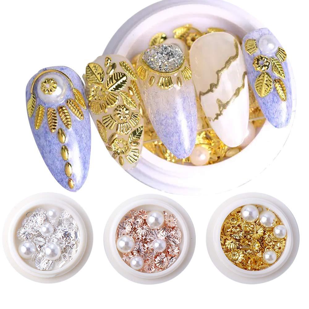 OCEANMAP Hạt Charm Đính Móng Tay 3D Thời Trang