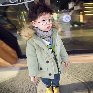 Áo phao cổ lông bé trai,bé gái