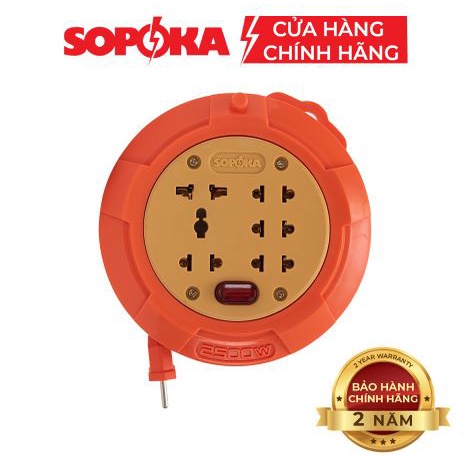 Ổ cuốn dây lõi sứ SOPOKA R45 dây 4,5m chịu tải cao-Hàng chính hãng BH 24 tháng