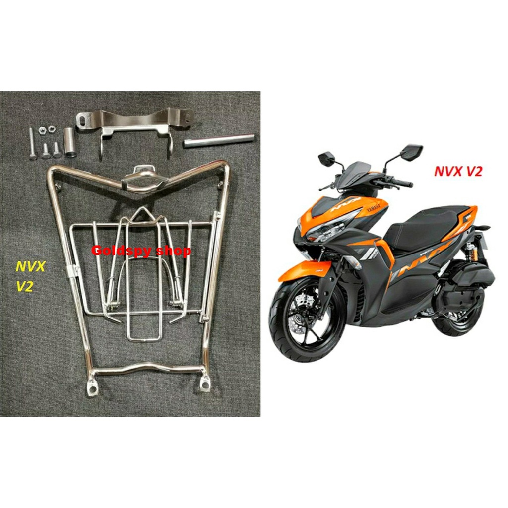 Baga NVX V2 Đời 2021 Lượn Giữa INOX Cao cấp ( giá 1 bộ)