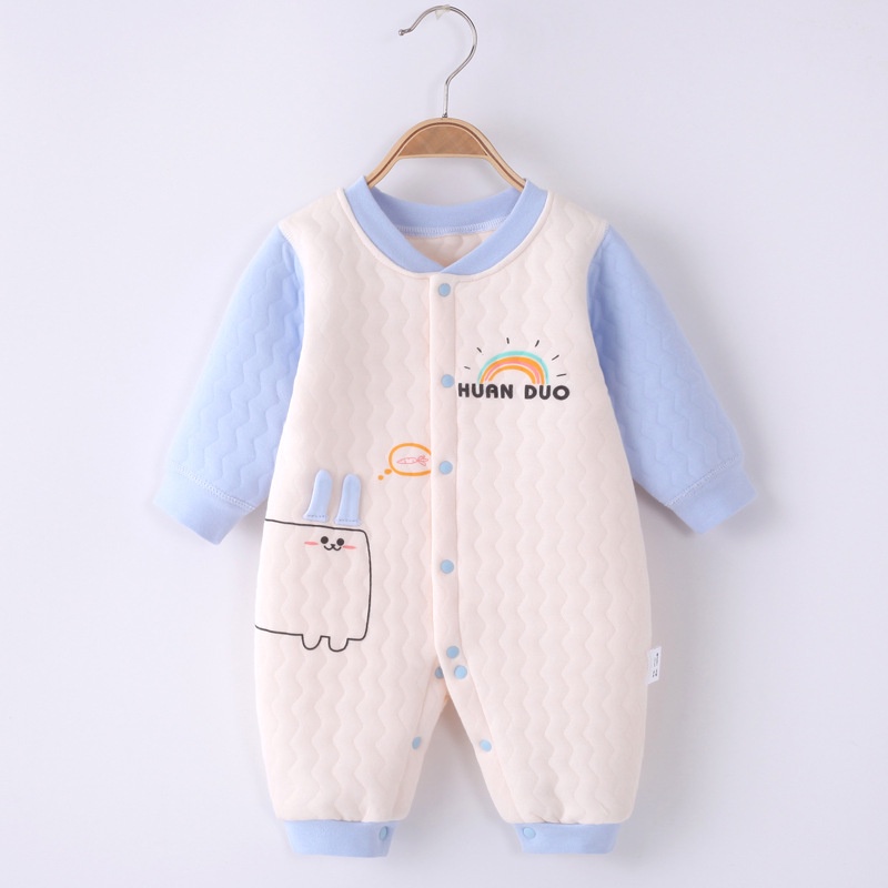 Áo liền quần dài tay, bodysuit dài tay tay trần bông cho bé trai và bé gái sơ sinh từ 3-13kg, hàng đẹp xuất Hàn - BD74