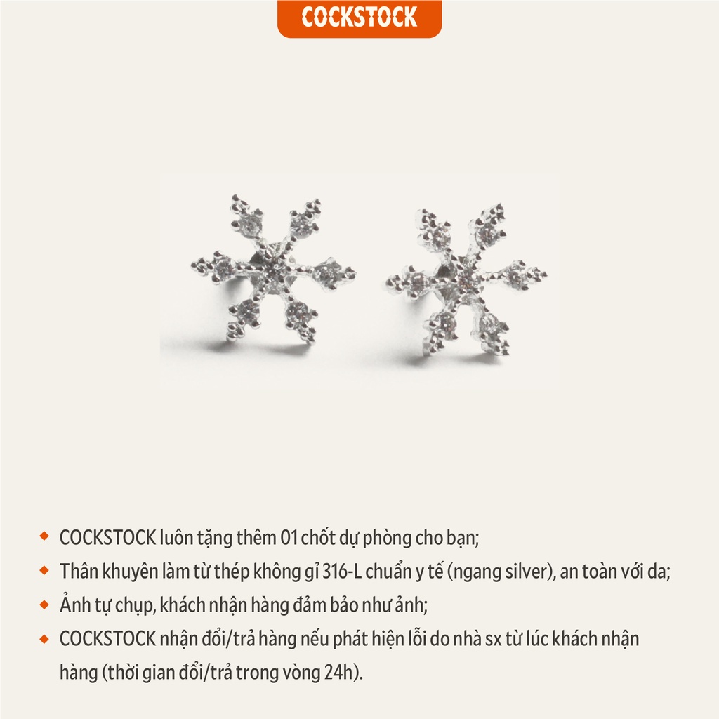 Khuyên tai đá tuyết Snow1 CockStock