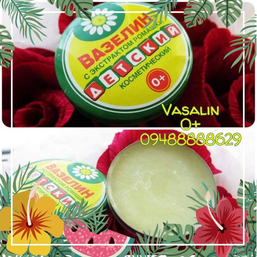 [sale88]  HG1307 Vaseline Nga - Vaselin Hoa Cúc 0+ dùng được cho trẻ sơ sinh nk032