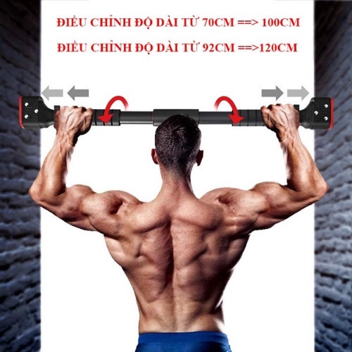 Thanh xà đơn treo tường chốt chống xoay chịu lực 250kg tập gym tại nhà GYGA