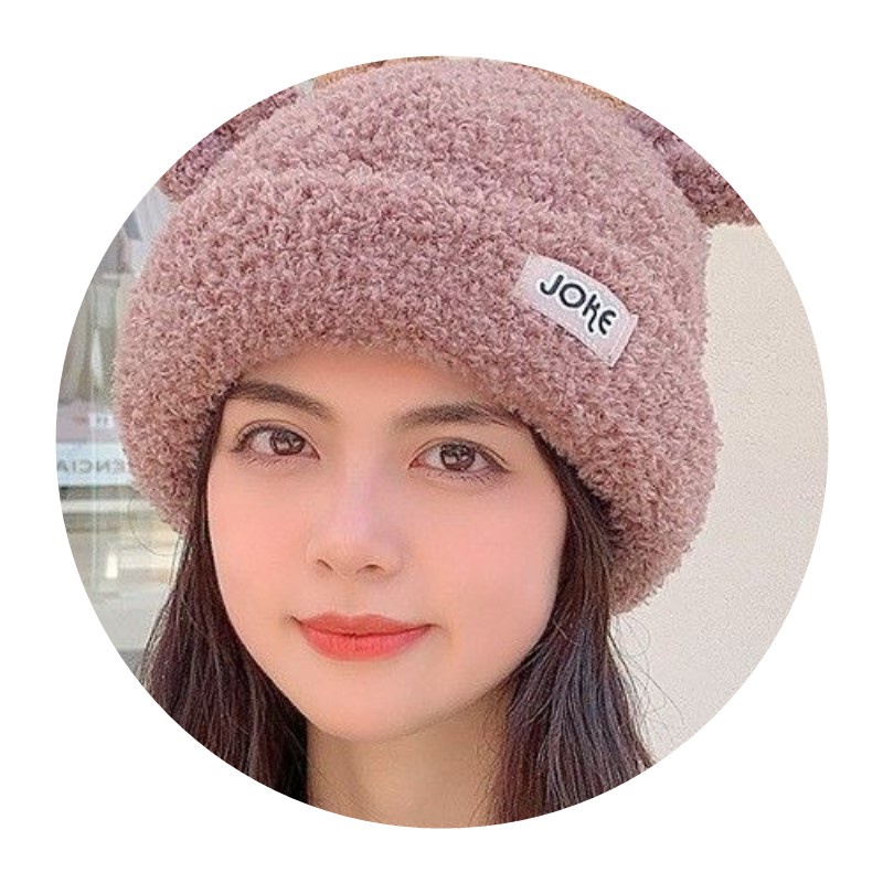 Mũ Len Trùm Tai Giữ Ấm Mùa Đông Hình Sừng Hươu Dễ Thương