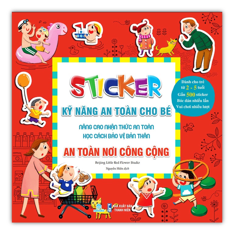Sách - Sticker Kỹ năng an toàn cho bé - An toàn nơi công cộng