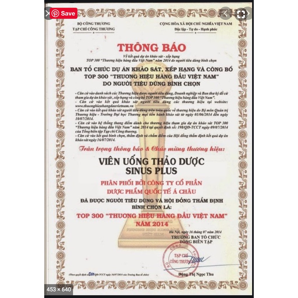 Sinus Plus - Hỗ trợ làm thông mũi, thông xoang và hỗ trợ làm giảm các triệu chứng của viêm xoang, viêm mũi dị ứng