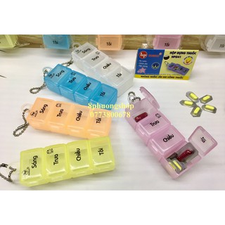 Hộp chia thuốc theo ngày 4 ngăn HPG41 an toàn tiện lợi - Hộp chia thuốc 4 ngăn Hofaco