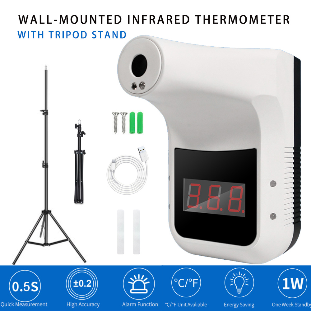 [Hàng mới về] Nhiệt kế hồng ngoại K3 cầm tay hoạt động không tiếp xúc có giá đỡ chuyên dụng