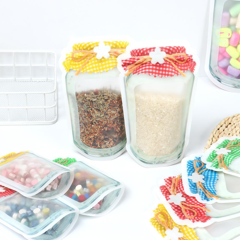 Set 10 Túi Zip Đựng Thực Phẩm Di Động Có Thể Tái Sử Dụng