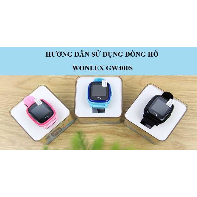 Đồng hồ định vị Wonlex GW400S xanh chịu nước IP67 ( Tặng kính cường lực)