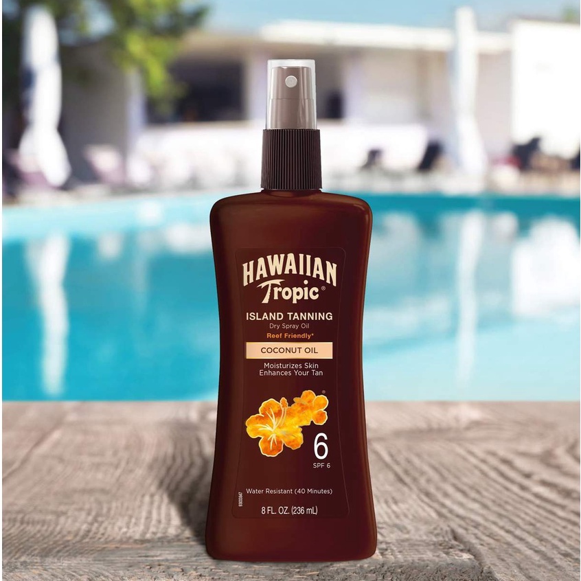 Dầu phơi nắng Hawaiian Tropic Tanning Oil Pump Spray SPF 6 - SPF 15