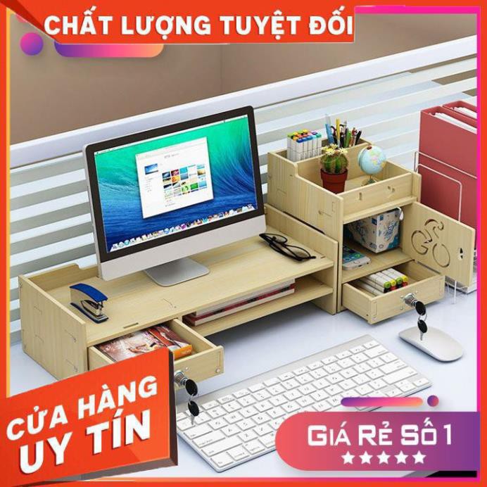 Kệ Giá gỗ để sách tài liệu để bàn mini trong văn phòng nhiều mầu sắc cho bạn lựa chọn Kiểu hình chữ nhật có nhiều ngăn