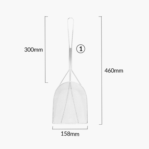 Vợt lưới inox vớt thức ăn 46x15.8cm - COBI HOME