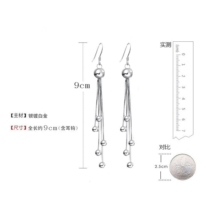 Đôi Khuyên Tai Dài Đính Hạt Ngọc Trai Giả Thời Trang Cho Nữ