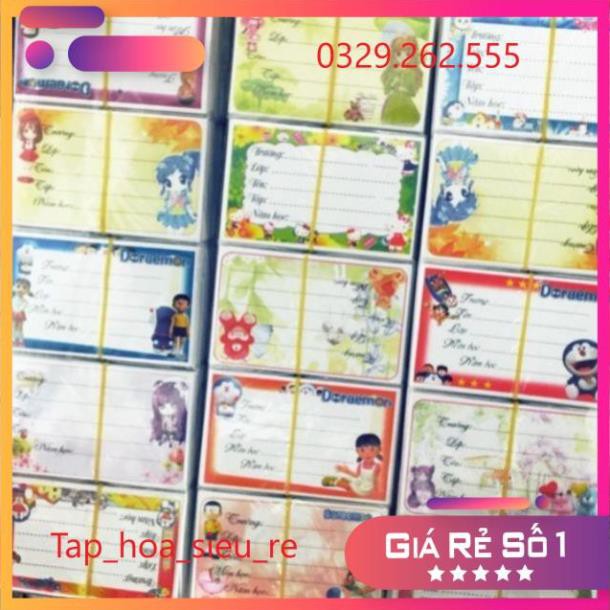 (Rẻ Vô địch) Set 10 Nhãn vở hình decal siêu cute có sẵn keo dán