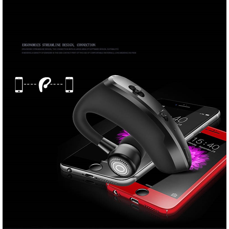 Tai Nghe Bluetooth V9 Phong Cách Doanh Nhân Cho iphone Samsung